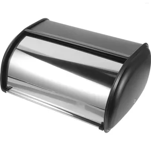 Plates Stainless Steel Bread Box Bin Storage Holder For Kitchen Countertop