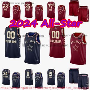 23 Maglia LeBron James 2024 Maglie da basket stampate All-Star Victor Wembanyama Kawhi Leonard Alperen Sengun James Harden Kyrie Irving Paul George Ja Morant Towns