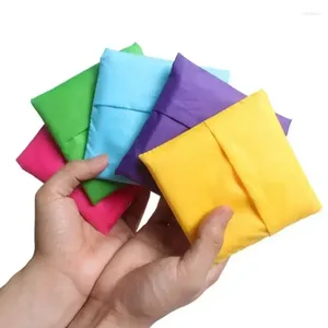 Gift Wrap 100pcs/Lot Wholesale Grocery Bags Eco-friendly Reusable Folding Polyester Shopping Bag