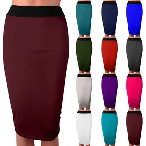 Skirts Women'S Trend 2024 Clubs Slim Elegant Long Tube Solid Color Low Waist Summer Women Skirt Sale Faldas