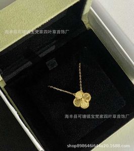 ORIGINAL 1TO1 VAN C-A ​​VERSION CLOVER HIGH NACKLACE LASER CNC Precision S925 Silver Plated 18K Thick Gold84Tz