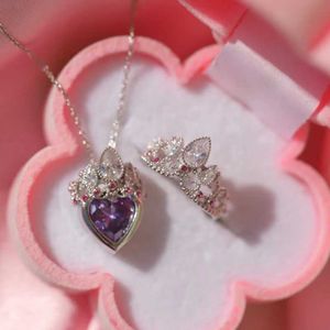 Pierścienie zespołu pierścień Ariel koronę Crown Heart True Mirror Wedding Biżuteria Biżuteria Biżuteria złota Prezenty dla jej kobiet Pierścień 240125