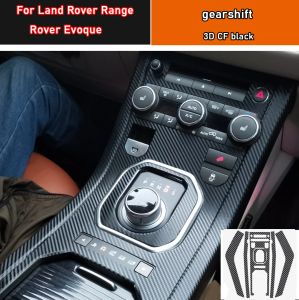 Car Interior Sticker Gear Box Protective Film For Land Rover Range Rover Evoque Car window Panel Sticker Carbon Fiber Black