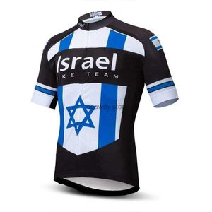 T-shirt maschile Israel Bike Team 2023 Summer Short Cylersey Man Mountain Bike Bike Shirts Cicling Bicyc Racing Sports Cycling Clothingh24126