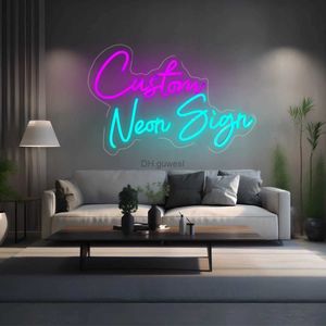 Insegna al neon a LED Insegna al neon personalizzata Nome LED Design Business Marry Me Better Room Parete LED Luce Festa di compleanno Decorazione di nozze Lampada da notte YQ240126