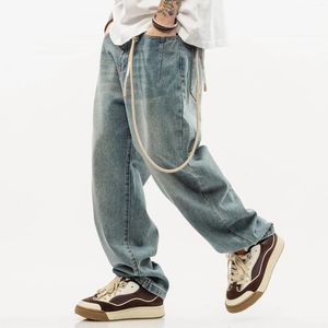 Jeans da uomo Streetwear giapponese Cargo di alta qualità Abbigliamento da uomo Pantaloni coreani in denim Hip Hop Pantaloni a gamba dritta Harajuku Pantaloni larghi da uomo