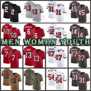 Baker Mayfield Mike Evans Camisas de futebol Tampas Bayes Tom Brady Buccaneeres Antoine Winfield Jr. Devin White Lavonte David Chris Godwin Kyle Trask Vita Vea Dean b1