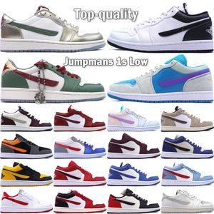 Jumpmans 1 1S Low Uomo Donna Scarpe da basket Classiche Sneakers di alta qualità Anno del Drago Filippine Giallo Ocra Ombra Marrone Scarpe da ginnastica da esterno Taglia 36-45