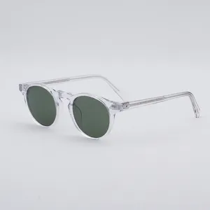 Occhiali da sole 45 e 47 Taglia Qualità Gregory Peck Vintage Acetato Rotondo Designer Uomo Donna Occhiali da sole Ov5186 Occhiali da vista Dww3