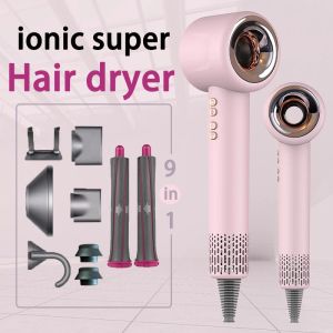 High Speed Anion Hair Dryers Wind Speed 63m s 1600W 110000 Rpm Professional Hair Care Quick Drye Negative Ion,5in1