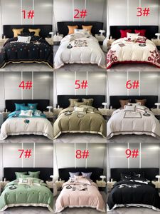 hundred-style Designer Bed Comforters Sets Luxury 4PCS Home Bedding Set Jacquard Bed Sheet Twin Single Queen King Size Bed Sets Bedclothes