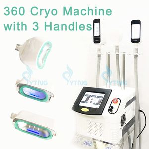 360 CRYO CRYOLIPOLYS CELLULITE REDUKTION Dubbelhaka Borttagning Cryoterapi Fat Freezing Body Slimming Machine med 3 handtag