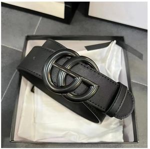 Fashion Classic Men Designer Belts damskie męskie litera swobodna gładka klamra szerokość 2,0 cm 3,4 cm 3,8 cm z pudełkiem 75