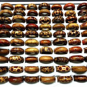 Band Rings Mixmax 25st Mix Styles Handgjorda Craft Men's Women's Fashion Natural Wood Band Party Jewelry Rings Gift 240125