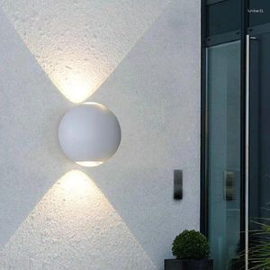 Vägglampa dimbar 12W IP65 Vattentät utomhus LED-yta Mouted Sconce AC85V-265V eller DC12V