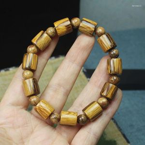 Strand Indonesia Eaglewood 12mm Barrel Beads Bracelet Belt Spacer