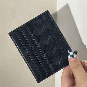 kadın cüzdan tasarımcı yüksek sınıf orijinal deri erkekler kart çantası koyun derisi dokuma kartı klip kartı kılı