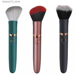 Makeup Brushes New Vibration Cosmetics Makeup Blending Brush med 10 vibrationsfrekvenser för snabb makeup Elektrisk smink Puff Applicator Q240126