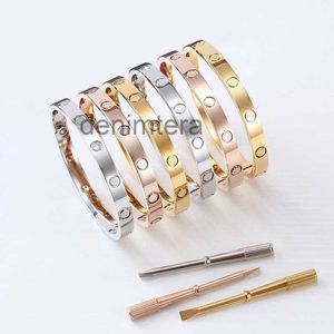 Bangle Female a Set of Packaging Stainless Steel Screwdriver Couple Bracelet Mens Fashion Jewelry Valentine Day Gift for Girlfriend Accessories Wholesale BS95