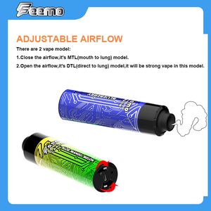 Disposable vape pen puff 10k big cloud EU Shipping Feemo Cannon Vape Pen Prefilled Pod type-c cable charge with 0.5ohm resistance Airflow Adjustable for good price