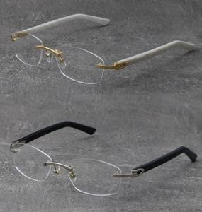 Nya Rimless White Arms Plank Glasses Women 18K Gold Reading Frame Men Black Optical Myopic Gyeglasses Man Woman Frames Women C Dec6508414