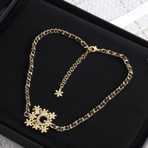 Flores colar de ouro pingente corrente colares moda neckalce para mulher casal colar de diamante presente de casamento jóias