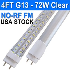 4ft LED -butiksljus fixtur, 4 fot 72W 48 'Garage Light 48' 'Dual Pin T8 G13 LED -rör, länkbara LED -glödlampor för garagelager, plug and play High Usastock