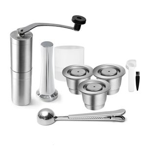 Cápsula de café recarregável Nespresso, aço inoxidável, adulteração, reutilizável, cápsula de café, acessórios para barista, máquina de café expresso 240122