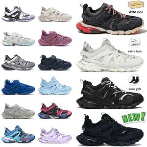 Belenciaga Designer Donna Scarpe da uomo Track 3 Sneakers casual Scarpe da ginnastica di lusso Triple Nero Bianco Rosa Blu Scarpe Stivali Scarpe da donna Stivaletti Scarpe da corsa Dhgate