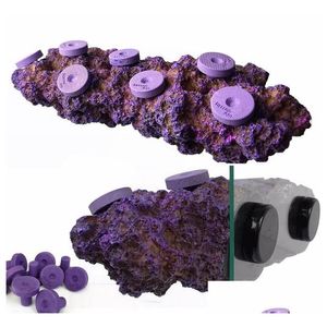 Akvarier dekorationer Reefing Art Aquarium Marine Coral Fish Tank Magnetic Real Reef Frag Rack Drop Delivery Home Garden Pet Supplies DHFGA