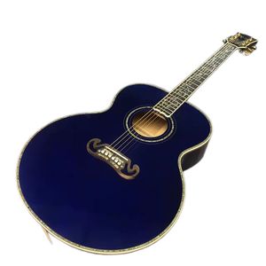 2023 43 Jubmo J200 Series Sky Blue Painted Acoustic Guitar