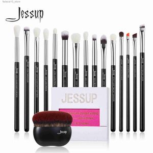 Makeup Brushes Jessup Eye Makeup Borstes Set 15st Precise Eyeshadow Brush Eyebrow Eyeliner Blending Concealer Natural Synthetic Black T177 Q240126