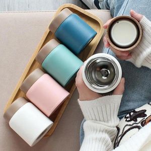 Water Bottles Stainless Steel Mini Insulated Bottle Double-Wall Wide Mouth Vaccum Cup With Lid Outdoor Travel Drinkware