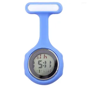 Pocket Watches Wholesale 1Pc Digital Display Dial Clip-On Fob Brooch Pin Hang Electric Watch