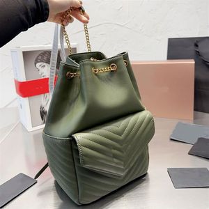 Correntes mochila corda tote bolsas mulheres bolsa de ombro simples letras de metal moda ferrolho alça ajustável grande cap235c