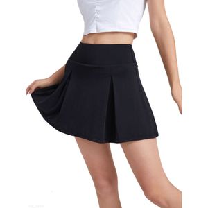 al Frauen Yoga Kurze Lauf Röcke Einfarbig Gril Golf Tennis Rock Mit Taschen Fitness Rock YQ213 mode