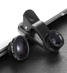 Universal Clip 3 i 1 Kit Fish Eye Lens vidvinkel Makro Mobil PO Telefonkamera Glaslins Fisheye för iPhone X Xs Max 8 Plus 71540929