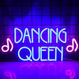 Led Neon Sign Dancing Queen Neon Sign Light Acrylic Handmade Leb Neon Bar Prom Party KTV Club Hotel Art Wall Decorative USB Neon Light YQ240126