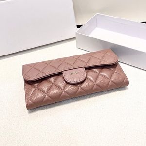 2 Color Flap Women Designer Wallet 19CM Pochet Card Holder Gold Lettering Luxury Handbag Evening Clutch Leather Diamond Lattice Shopping Coin Purse Zipper Sacoche