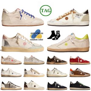 Fashion Designer Casual Shoes Ball Star Luxury OG Vintage Silver Womens Mens Handmade Suede Gold Glitter Leather Italy Brand Trainers Loafers Upper Sneakers