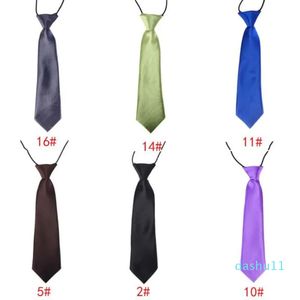 Bow Ties School Boy Uniform Necktie Fashion Neck Tie Kids Children Wedding Solid Colour Elastic Bands