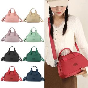 Sacos de compras compactos e organizados bolsa crossbody bolsa de ombro de nylon para uso diário