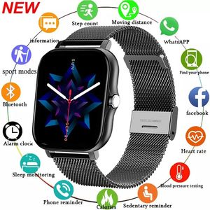 جديد Smart Watch Men Plood Prood Prooce Waterproof Wath Women Women Women Rate Monitor Litness Tracker Watch Sport for Android iOS