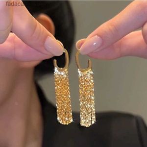 Stud 2023 New Fashion Trend Elegant Exquisite Long Tassel Earrings Female Unique Design Temperament Party Girls Unusual Accessories Q240125