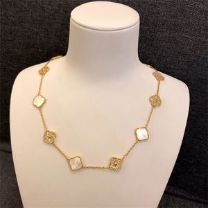 Collana di design Collana con trifoglio classico alla moda con diamanti Ciondolo in agata placcata in oro rosa 18 carati con ciondolo in argento per le donneGioielli firmati per fidanzamento di San Valentino