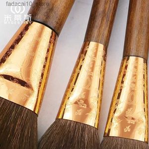 Makeup Brushes MyDestiny -13 Pcs Brown Makeup Brush Set Made of High Quality Soft Animal and Synthetic Hair Include Face and Eye Brush Q240126