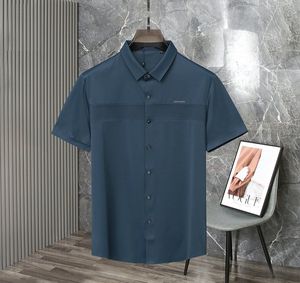 夏のシャツの男性TシャツカーディガンデザイナーTシャツボタン職場職場ティープレイスカーディガン半袖