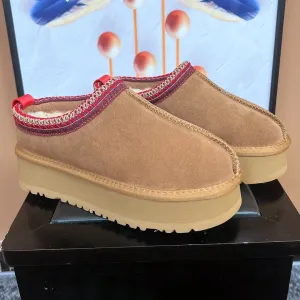 Designer Slides Chinelos Mulheres Tasmams Fur Slides Clássico Mostarda Semente Ultras Mini Plataforma Bota Slip-Ons Les Petites Camurça Lã Selo Inverno Designers Botas