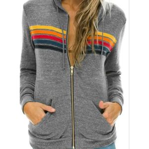 Hoodies للنساء من النوعية للنساء أزياء أزياء هوديي شريط قوس قزح كبير الحجم