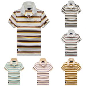 Designer Mens Polo Shirt Fashionabla Söta och färska kvinnors poloskjorta randig broderad skalle huvud stickad skjorta vår/sommar kortärmad par t shirt